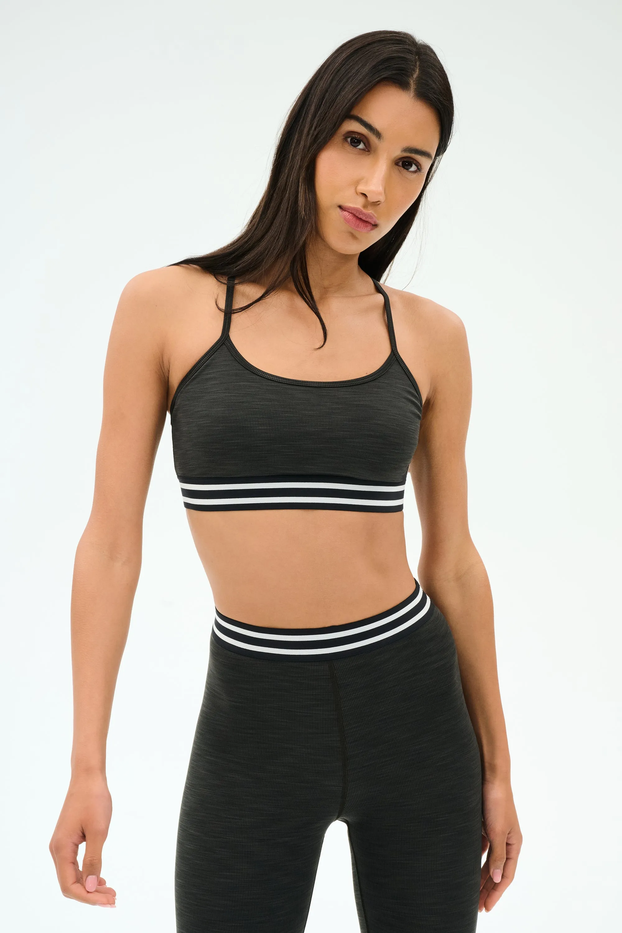 Cali Active Rib Bra - Heather Graphite sold by Splits59