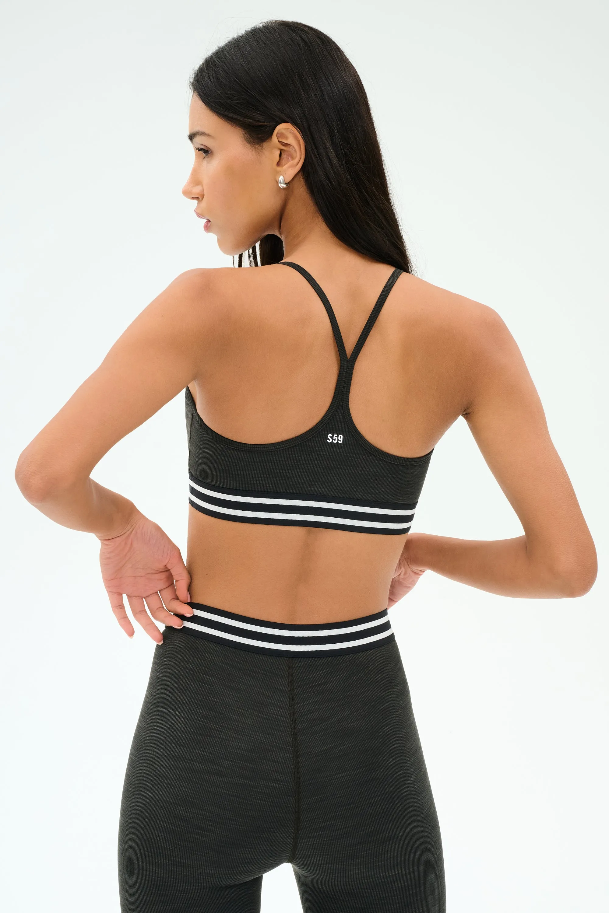 Cali Active Rib Bra - Heather Graphite sold by Splits59 product image thumbnail 3
