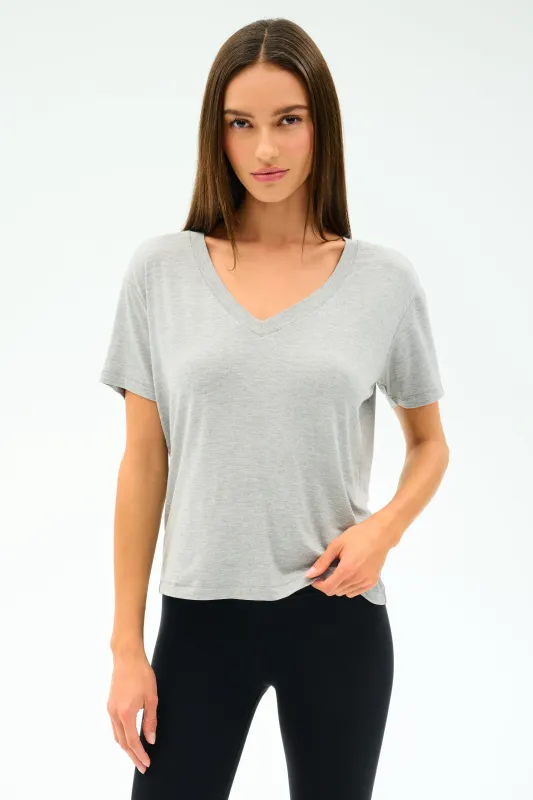 Georgia Jersey V-Neck - Heather Grey sold by Splits59