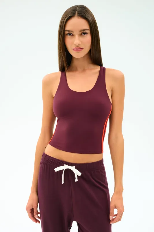 Ella Airweight Tank - Dark Cherry/Valencia sold by Splits59