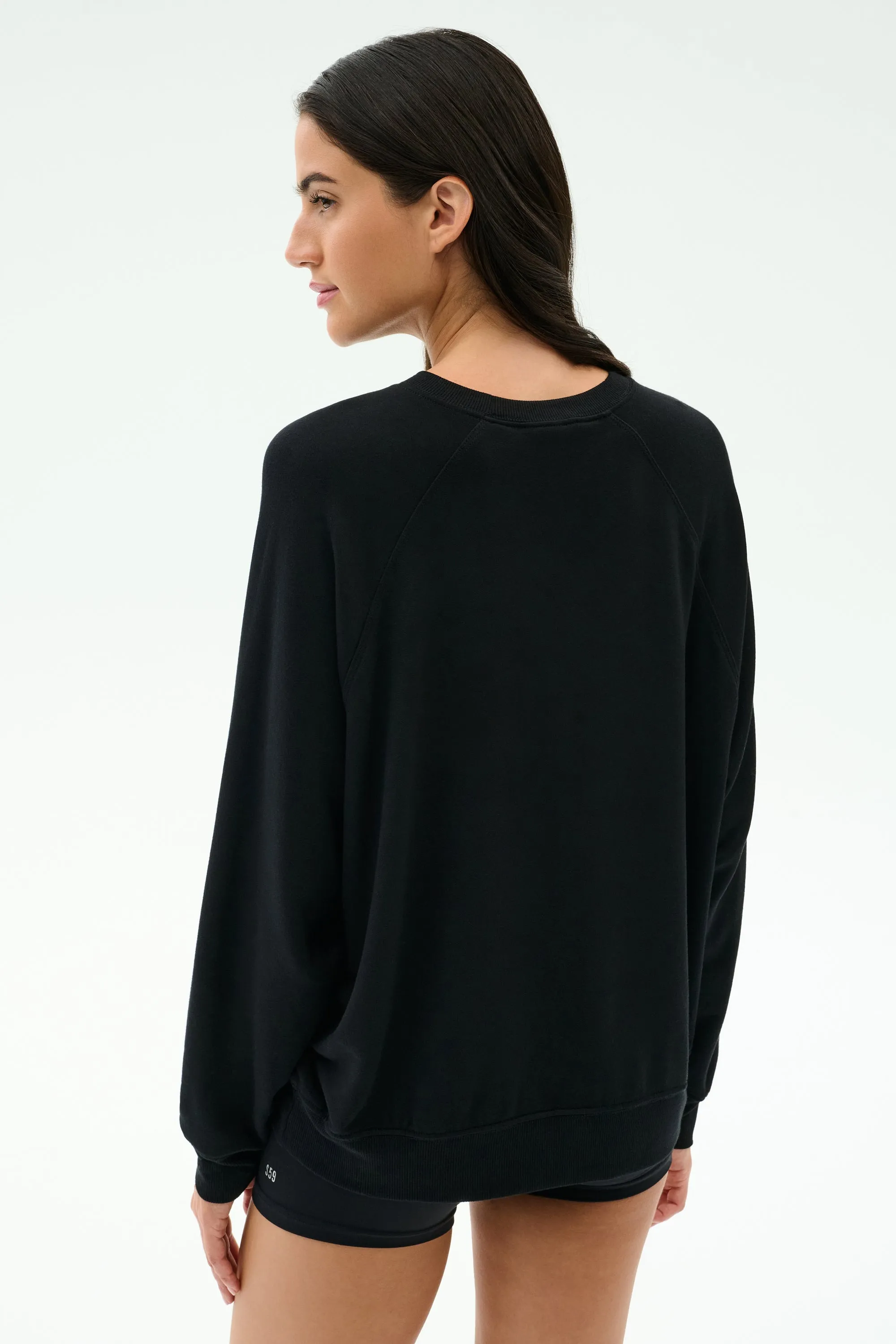 Andie Oversized Fleece Varsity Graphic Sweatshirt - Black/Splits59 Los Angeles sold by Splits59 product image thumbnail 3