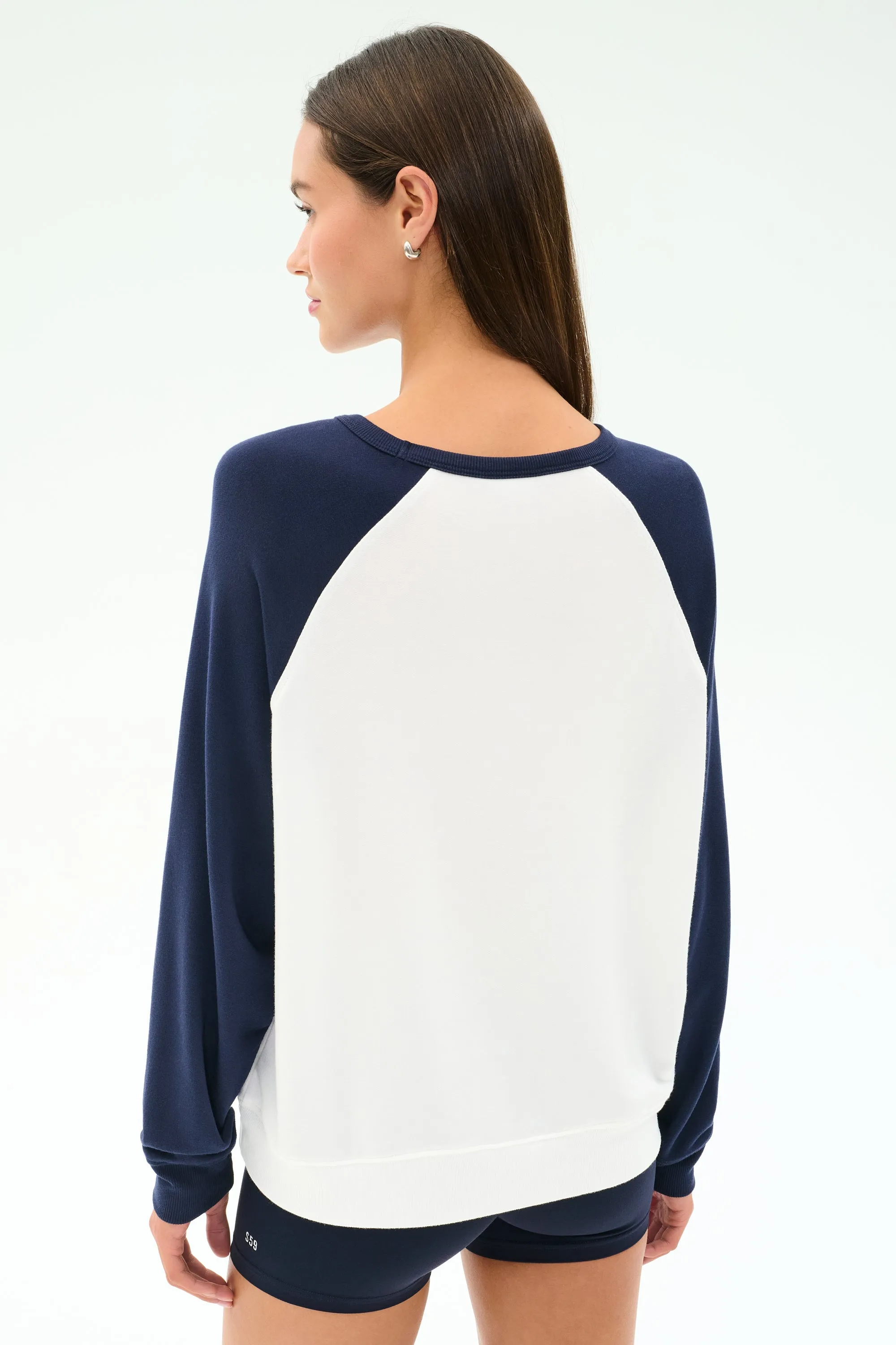Andie Oversized Colorblock Fleece - Indigo/White sold by Splits59 product image thumbnail 3