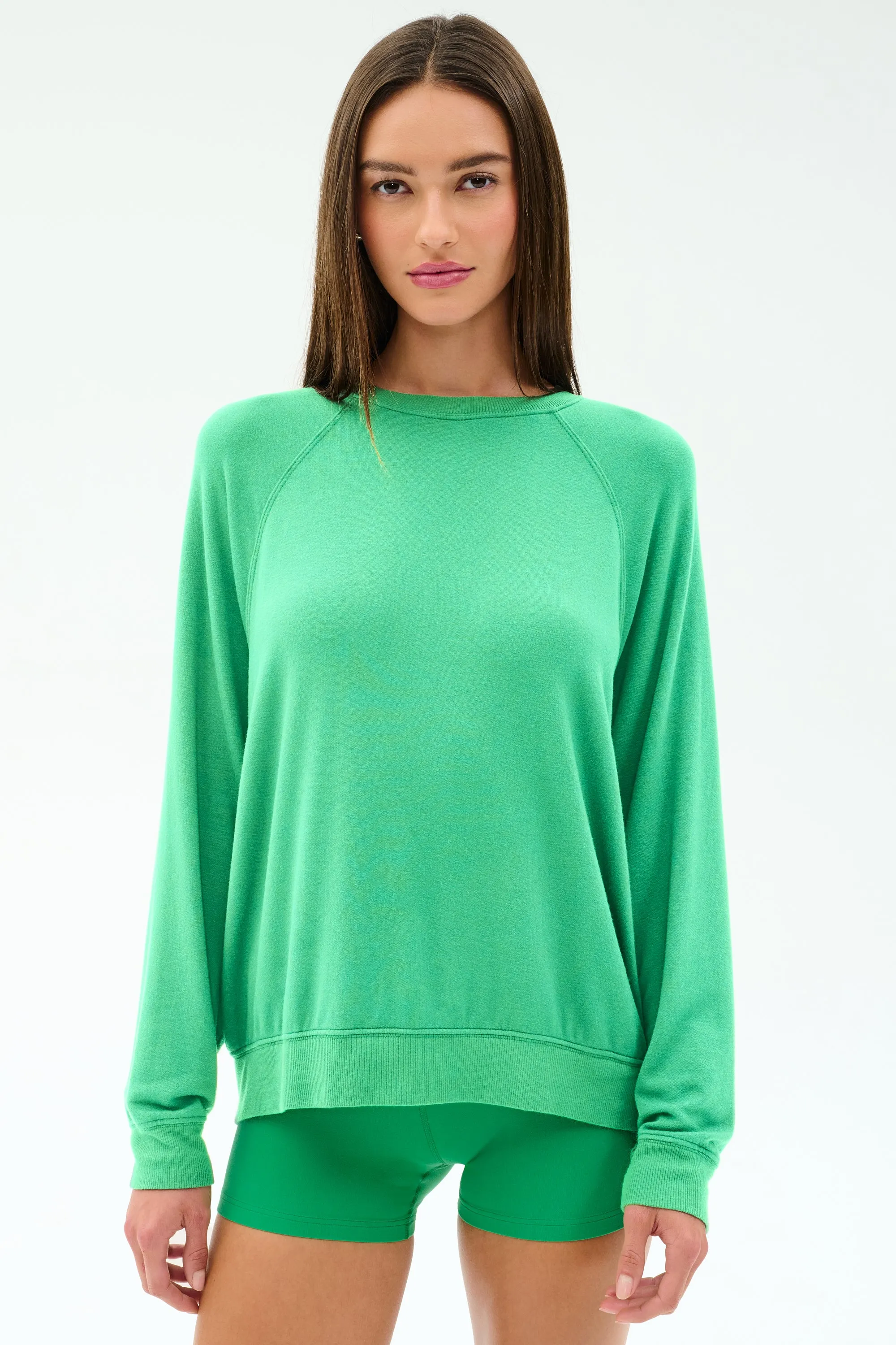 Andie Oversized Fleece Sweatshirt - Spearmint sold by Splits59