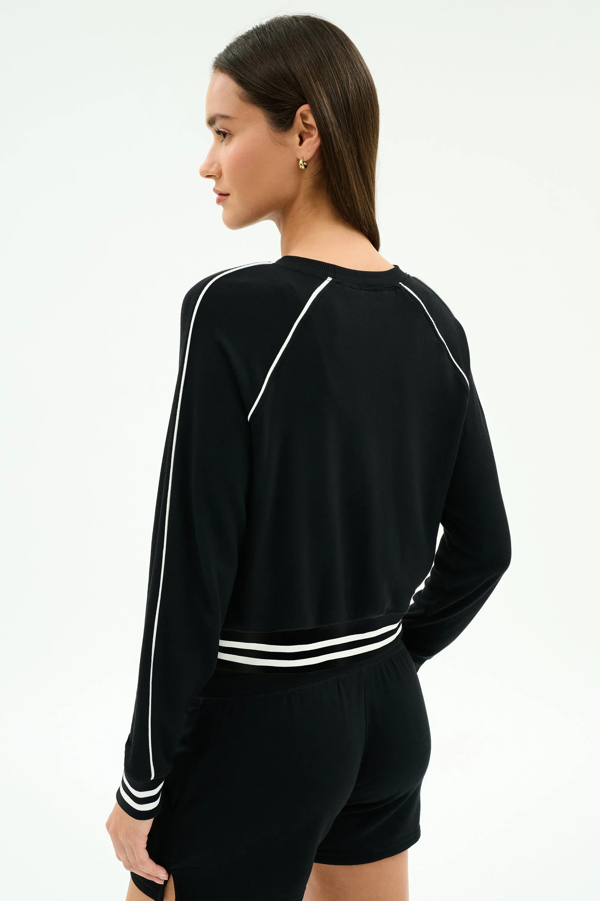 Brooks Fleece Sweatshirt With Stripe - Black/White sold by Splits59 product image thumbnail 3