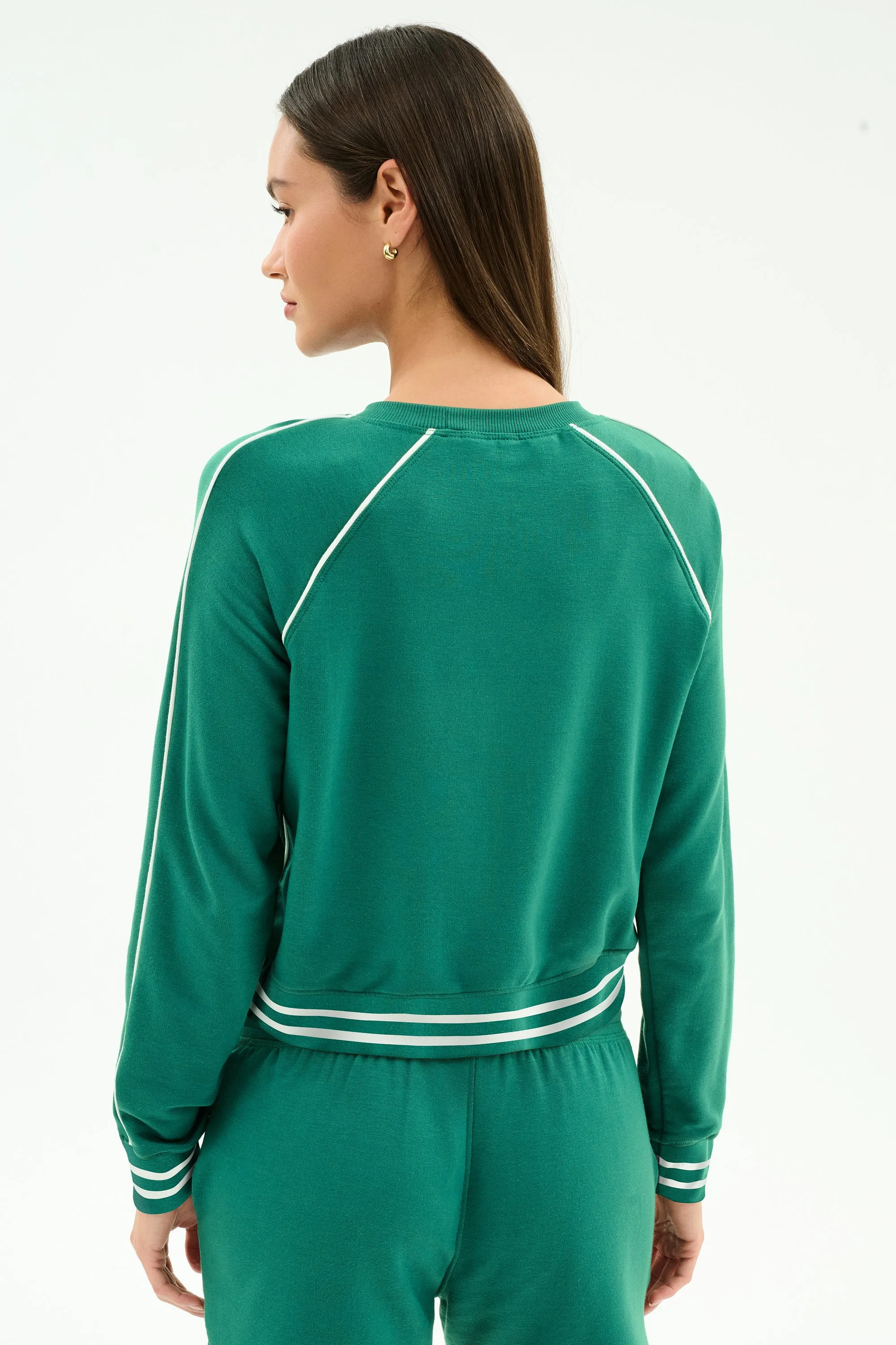 Brooks Fleece Sweatshirt With Stripe - Arugula/White sold by Splits59 product image thumbnail 3