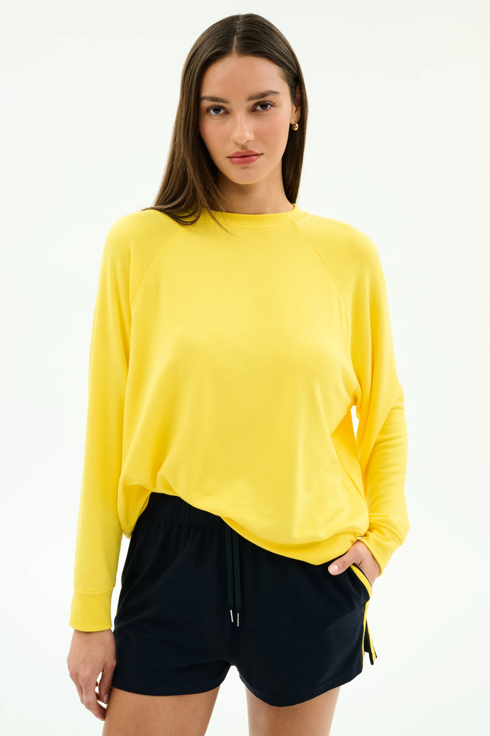 Andie Oversized Fleece Sweatshirt - Bright Yellow sold by Splits59