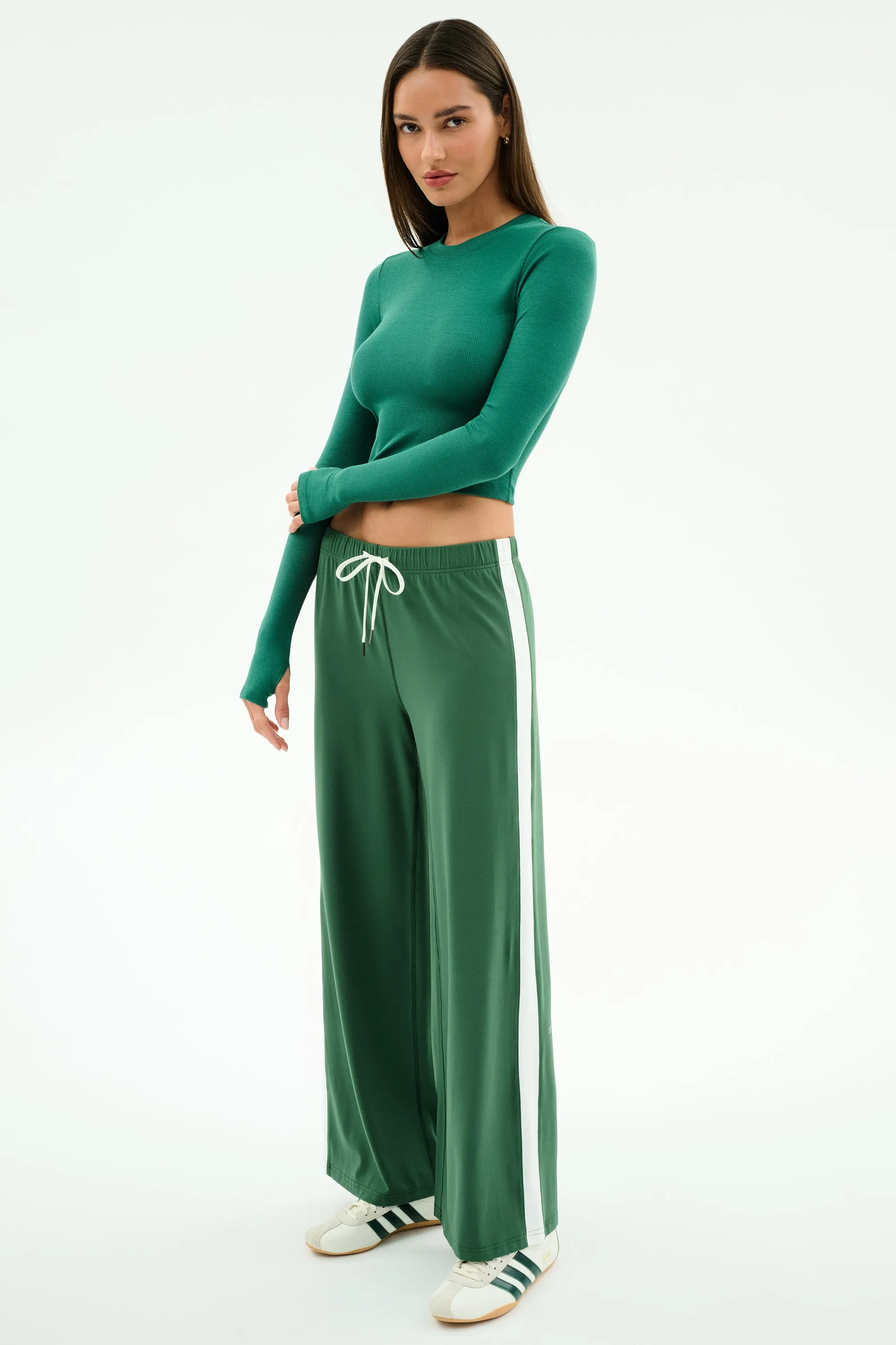 Louise Rib Long Sleeve Crop - Arugula sold by Splits59 product image thumbnail 5