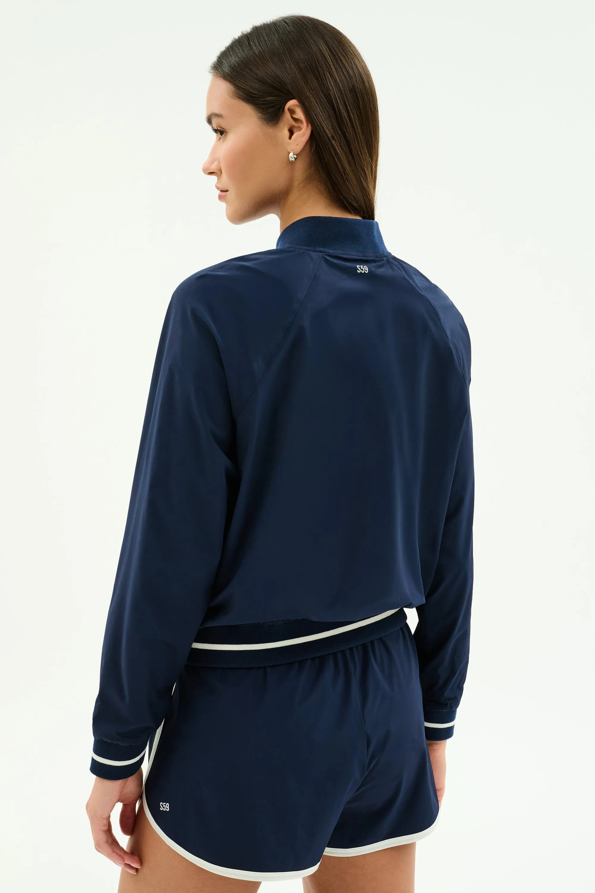 Carrie Woven Nylon Jacket - Indigo/Lotus Red sold by Splits59 product image thumbnail 2