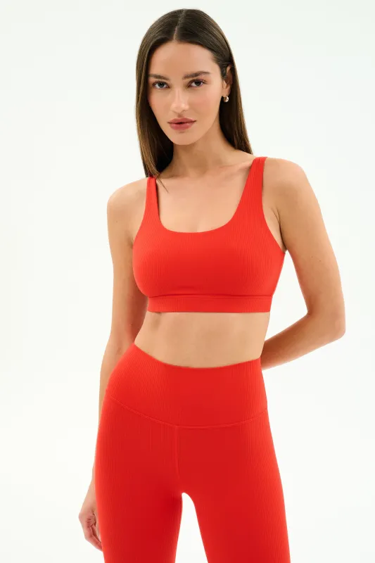 Airweight Rib Bra - Lotus Red made by Splits59