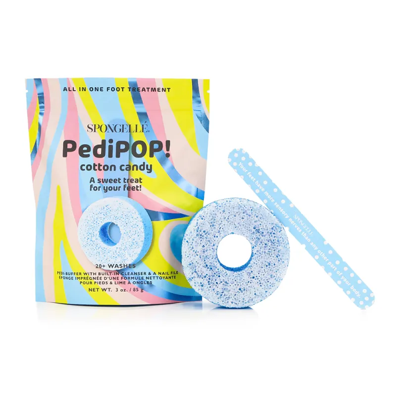 Cotton Candy | PediPOP! Pedi Buffer & Nail File sold by Spongelle