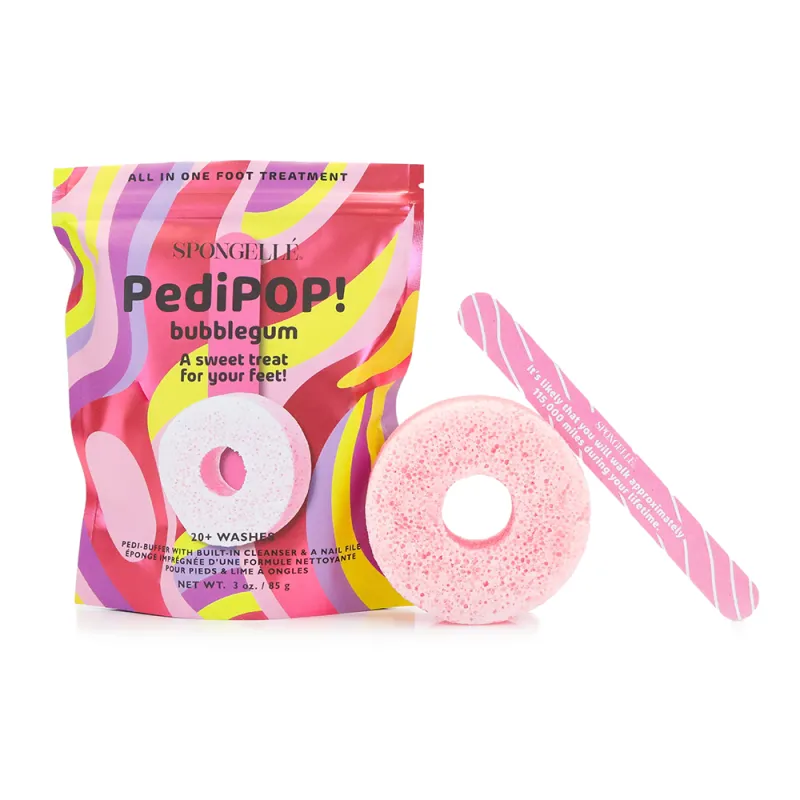 Bubblegum | PediPOP! Pedi Buffer & Nail File sold by Spongelle