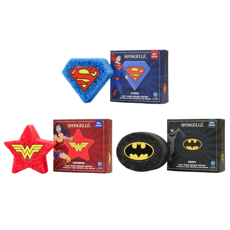 DC Super Hero Body Buffer Assorted Pack sold by Spongelle