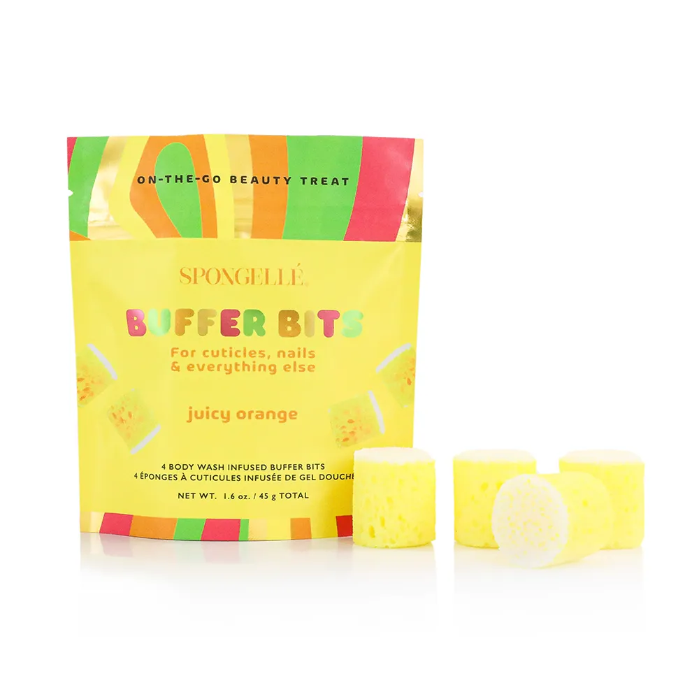 Juicy Orange | PediPOP! Buffer Bits sold by Spongelle