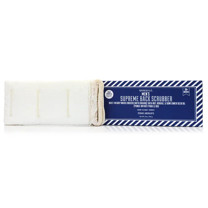 Men's Supreme Body Wash Infused Back Scrubber made by Spongelle