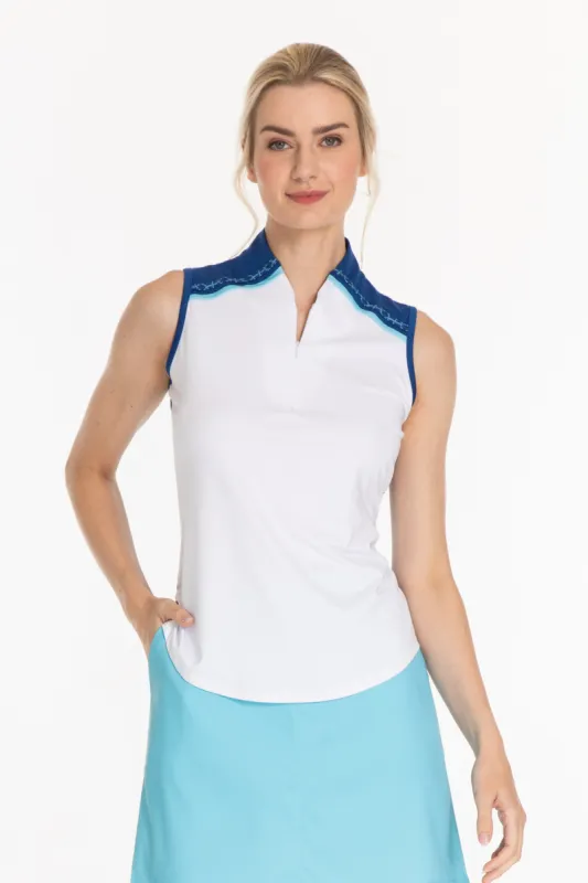 Serena Sleeveless Polo sold by Sport Haley