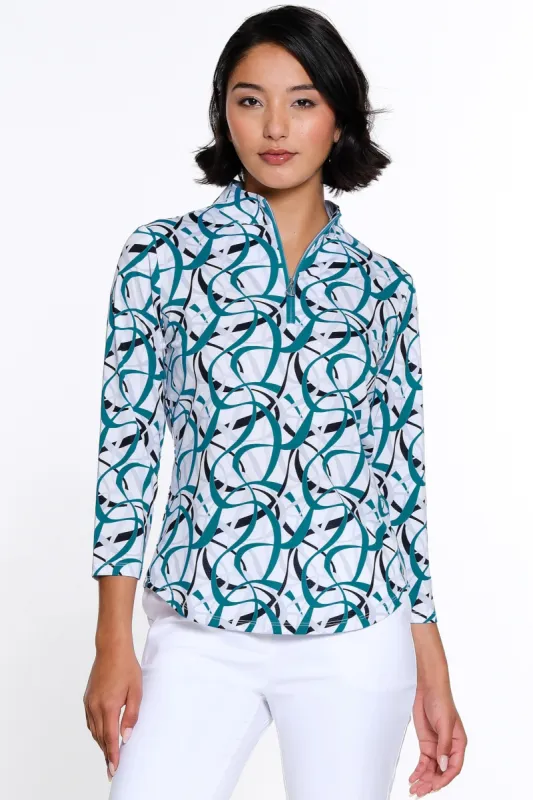 Gabby 3/4 Sleeve Polo sold by Sport Haley