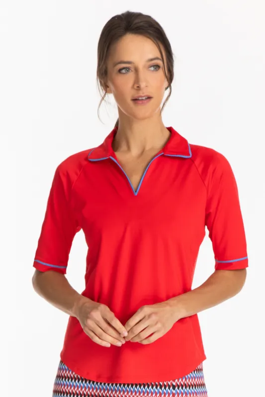 Jordan 1/2 Sleeve Polo sold by Sport Haley