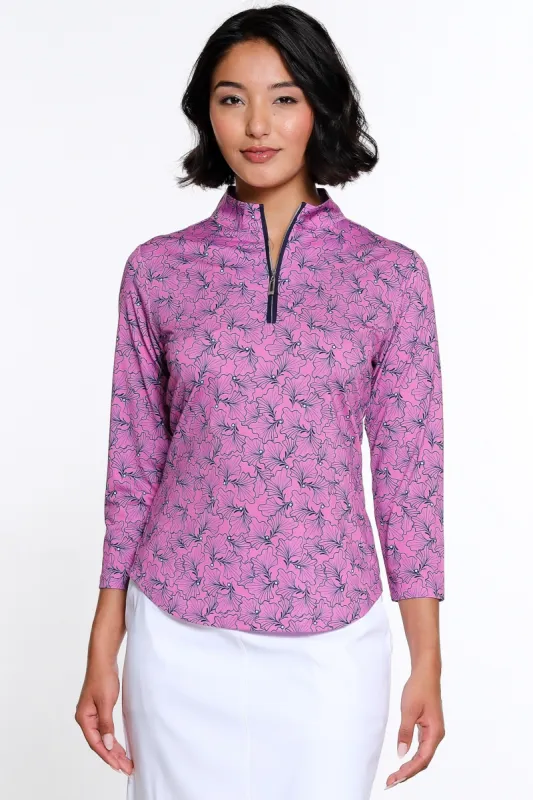 Flora 3/4 Sleeve Polo sold by Sport Haley