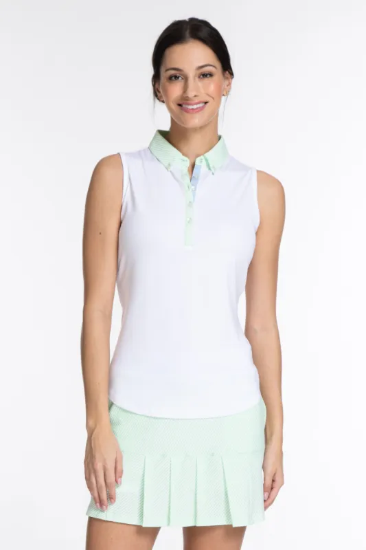 Bedford Sleeveless Polo sold by Sport Haley