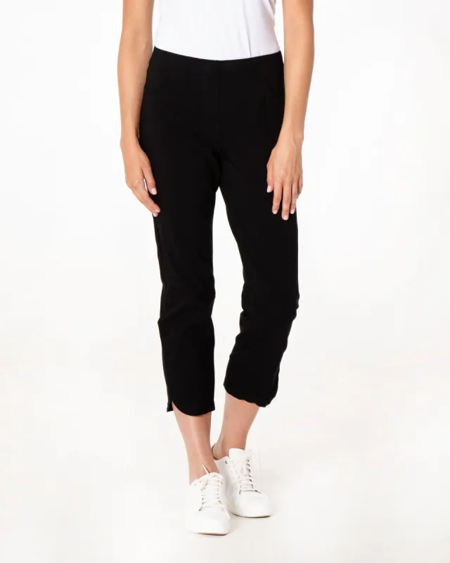 Crop With Dolphin Hem - Black sold by Sport Haley