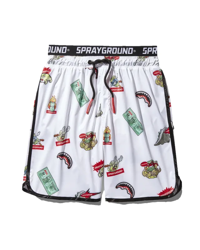 PATCH ALL-IN CORTO SWIM TRUNKS (WHITE) sold by Sprayground