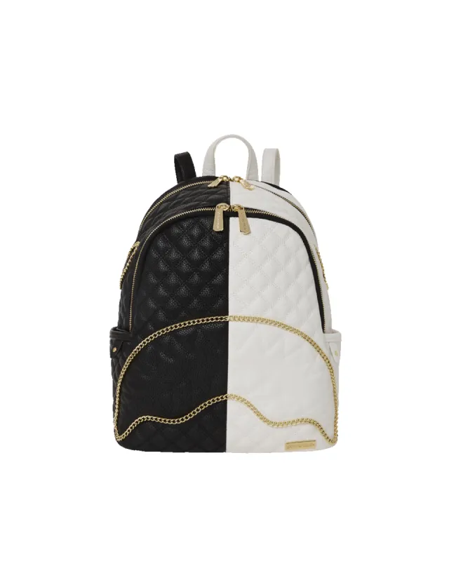 LEVELED UP SPLIT QUILT SHARK SAVAGE BACKPACK sold by Sprayground