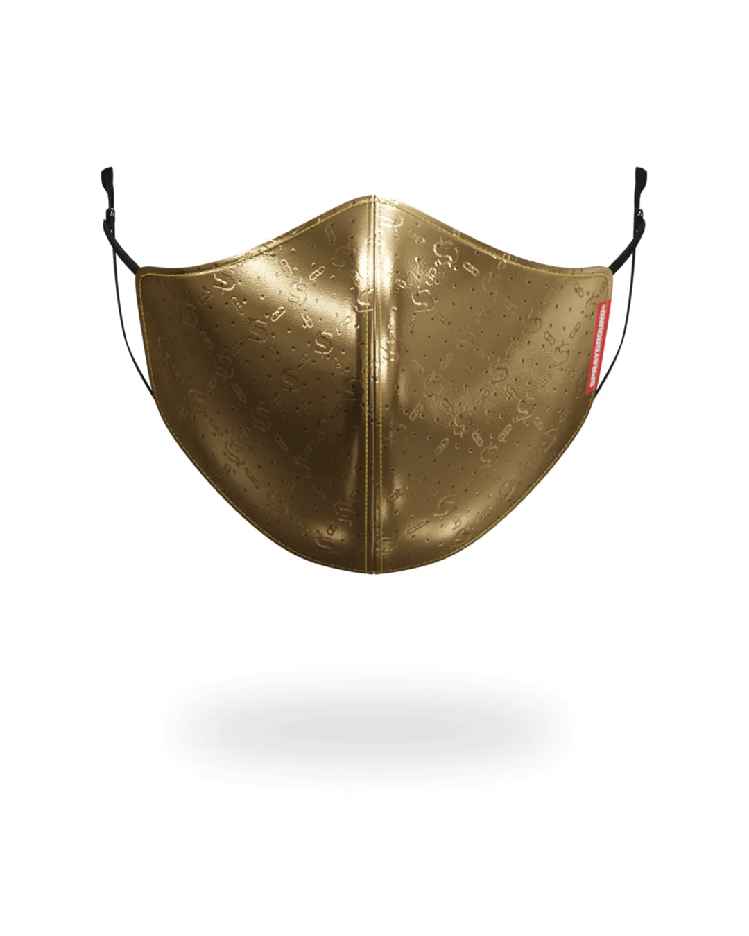 GOLD MONEYGRAM VEGAN LEATHER FACE MASK sold by Sprayground
