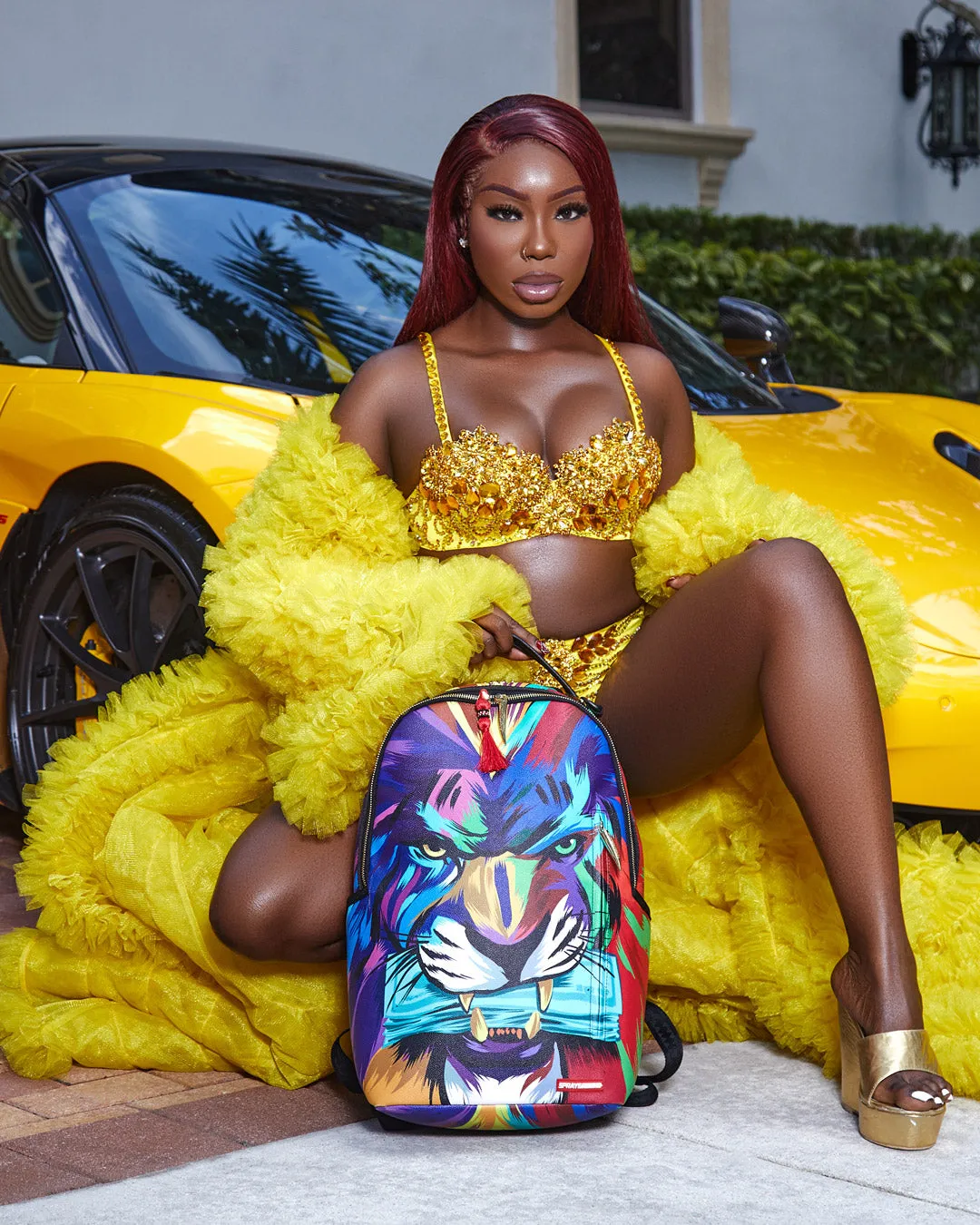 HEAR MY ROAR A.i.6 SANDFLOWER COLLAB BACKPACK (DLXV) sold by Sprayground product image thumbnail 4