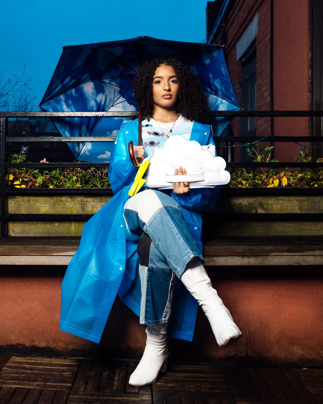 CLOUDY WITH A CHANCE OF SHARK CROSSOVER CLUTCH sold by Sprayground product image thumbnail 5