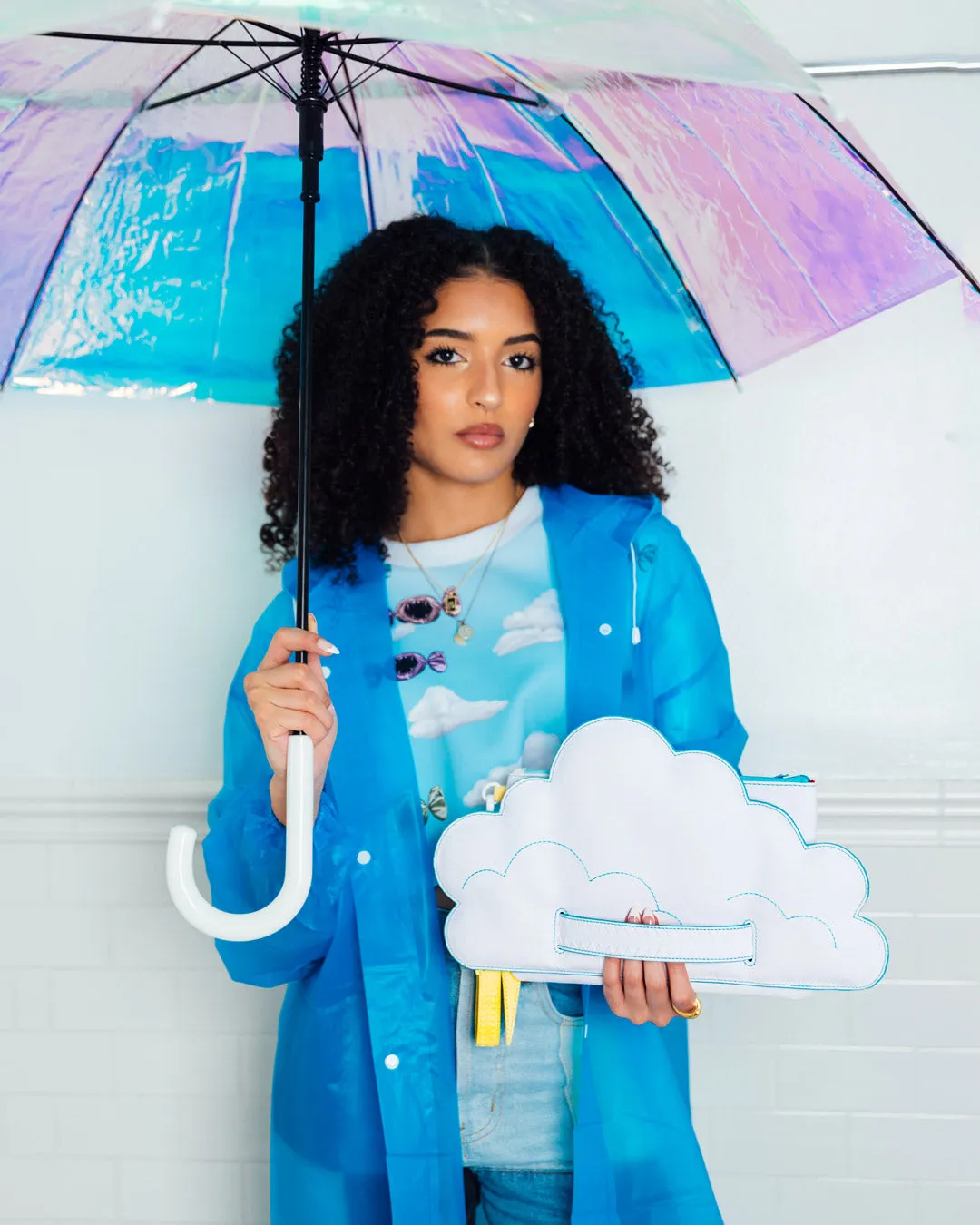 CLOUDY WITH A CHANCE OF SHARK CROSSOVER CLUTCH sold by Sprayground product image thumbnail 2