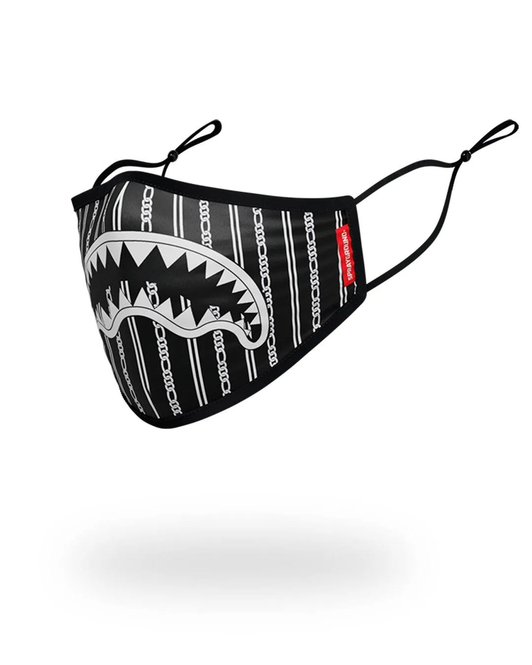 ADULT REVERSE SHARKS IN PARIS (BLACK) FORM FITTING FACE MASK sold by Sprayground product image thumbnail 2