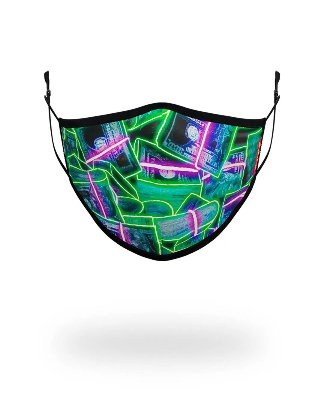 ADULT NEON MONEY FORM FITTING FACE MASK sold by Sprayground