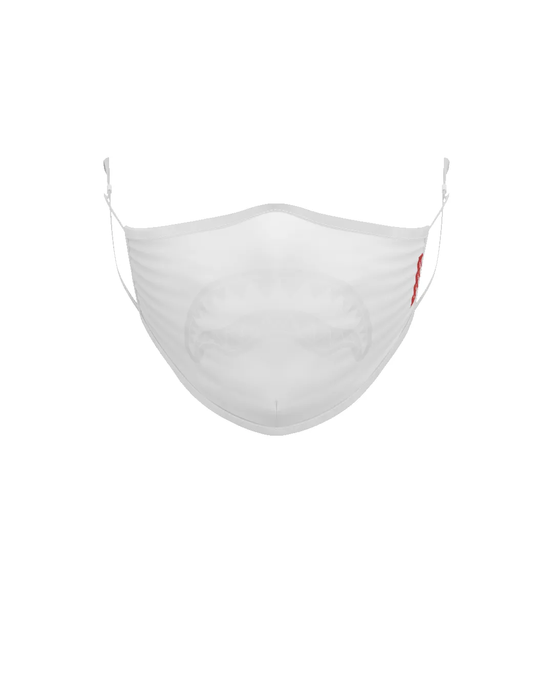 ADULT WHITE ON WHITE SHARK FORM-FITTING FACE MASK sold by Sprayground