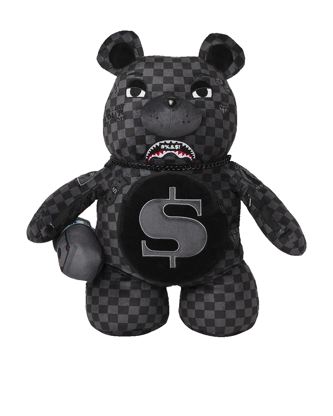 'WHAT THE BEEP' SHARK MONEYBEAR TEDDYBEAR BACKPACK sold by Sprayground