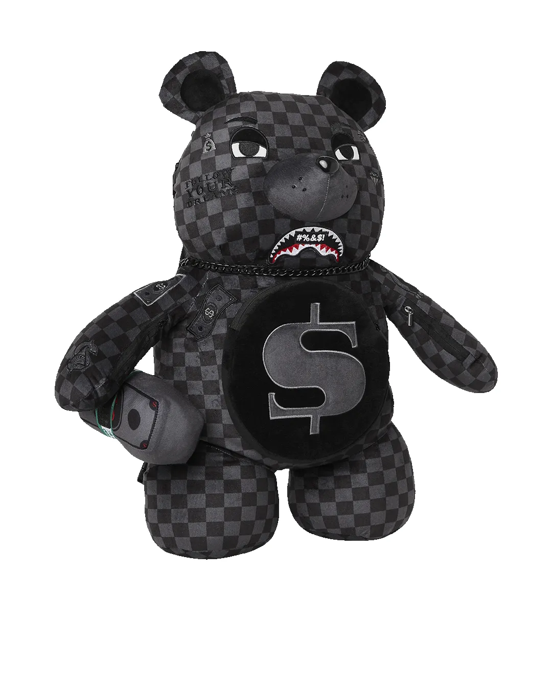 'WHAT THE BEEP' SHARK MONEYBEAR TEDDYBEAR BACKPACK sold by Sprayground product image thumbnail 3