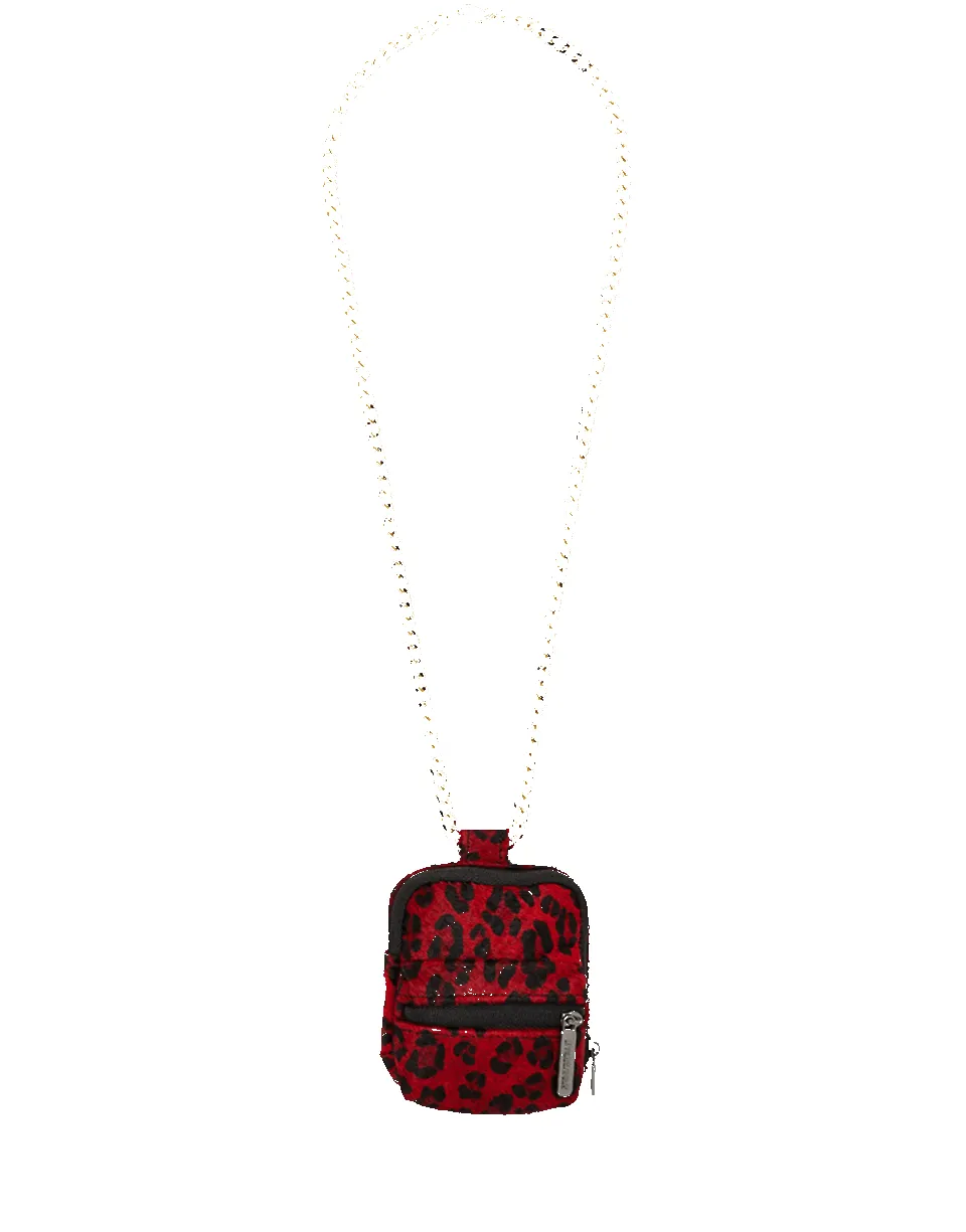 FUR RED LEOPARD BACKPACK CHAIN sold by Sprayground