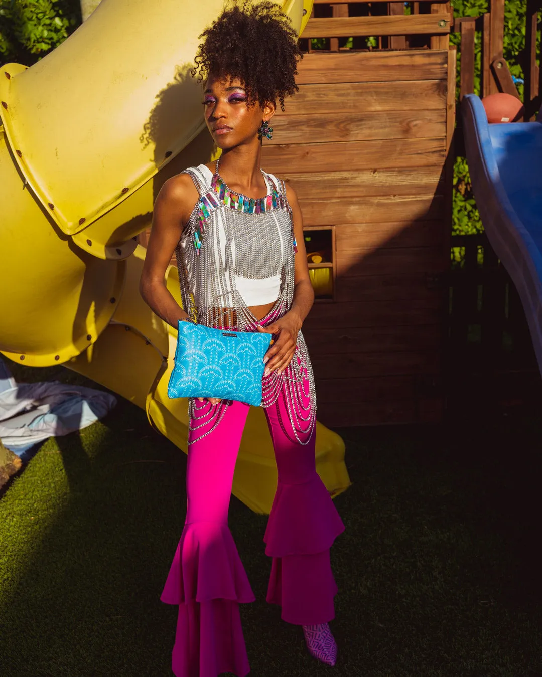 ILLUCHAINS TURQ CROSSOVER CLUTCH sold by Sprayground product image thumbnail 4