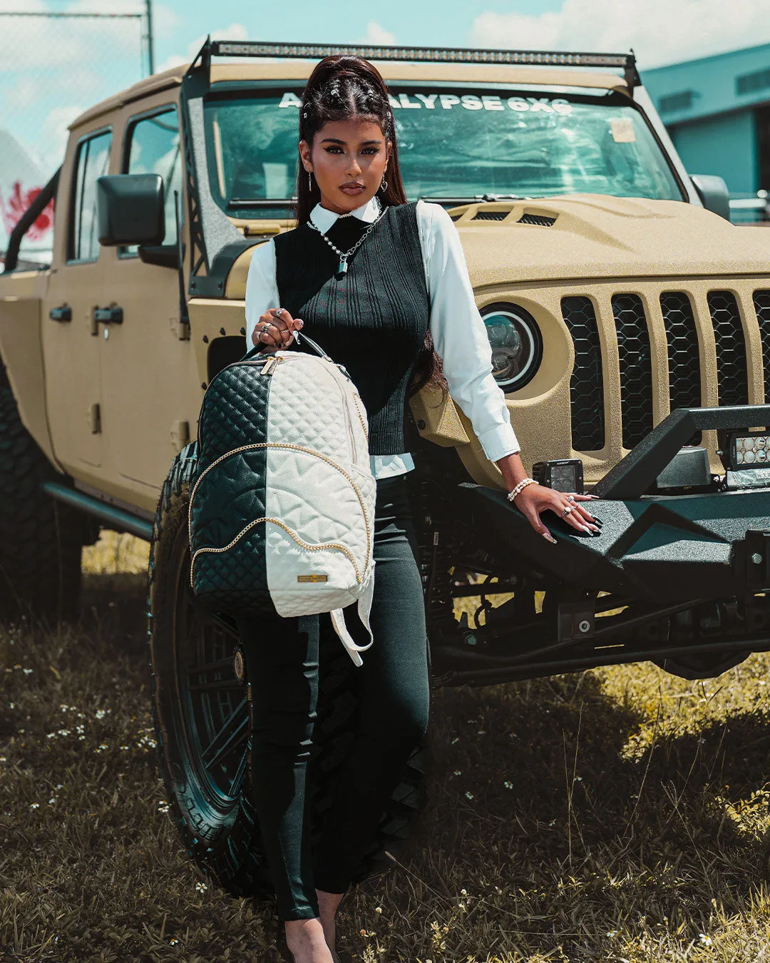 LEVELED UP SPLIT QUILT SHARK BACKPACK (DLXV) sold by Sprayground product image thumbnail 2