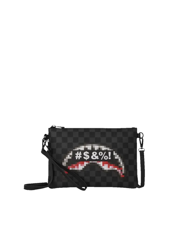 'WHAT THE BEEP' SHARK CROSSOVER CLUTCH sold by Sprayground