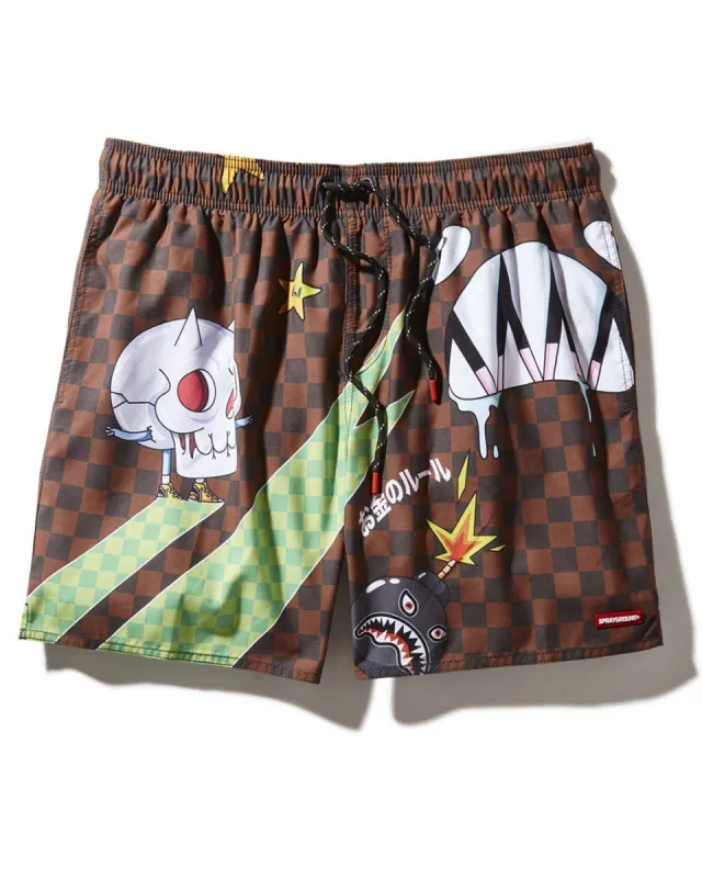 WTF SHARK SHOTO SWIM TRUNKS sold by Sprayground