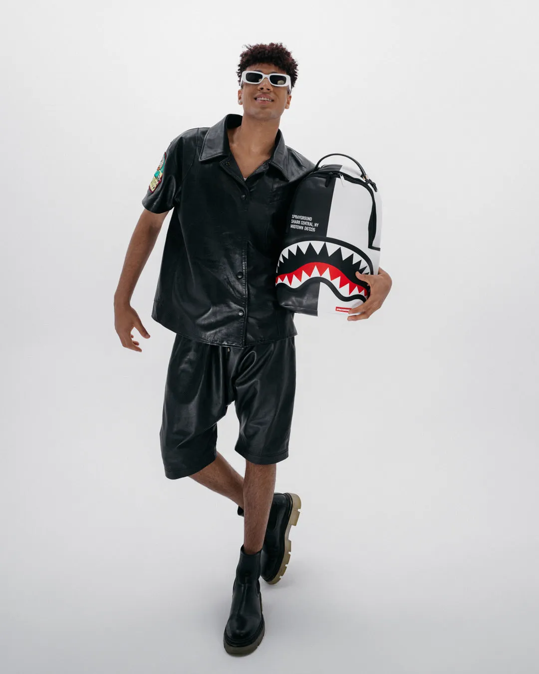 SHARK CENTRAL SPLIT BACKPACK BLK/WHT (DLXV) sold by Sprayground product image thumbnail 4