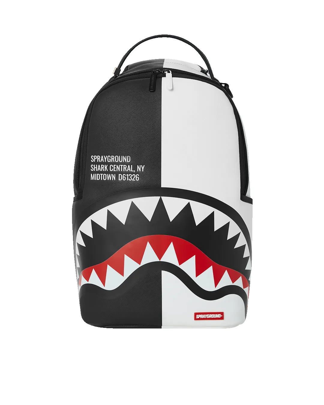 SHARK CENTRAL SPLIT BACKPACK BLK/WHT (DLXV) sold by Sprayground
