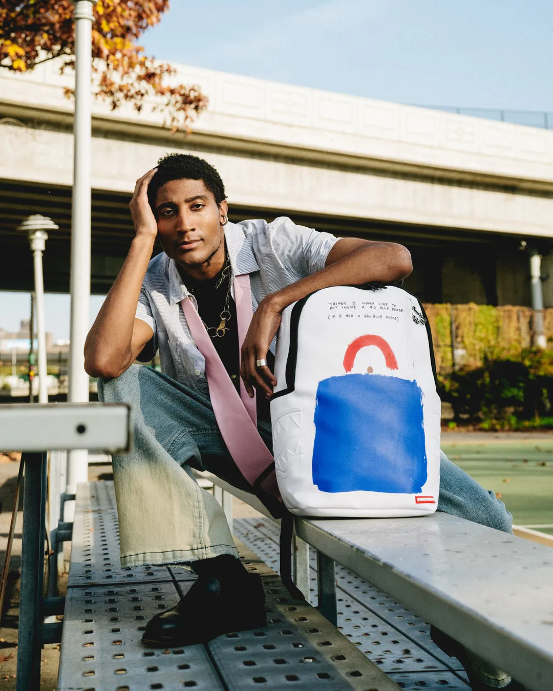 KEITH HARING BIG BLUE PURSE ART BACKPACK sold by Sprayground product image thumbnail 2