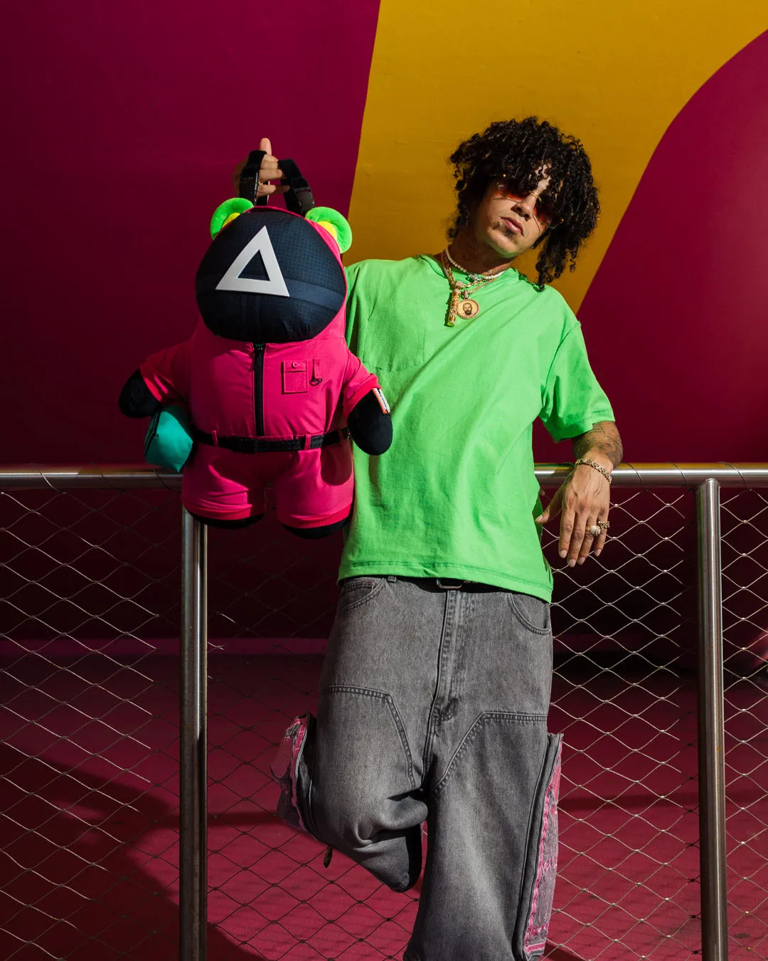 SQUID GAME COLLAB PINK SOLDIERS BEAR BACKPACK sold by Sprayground product image thumbnail 4