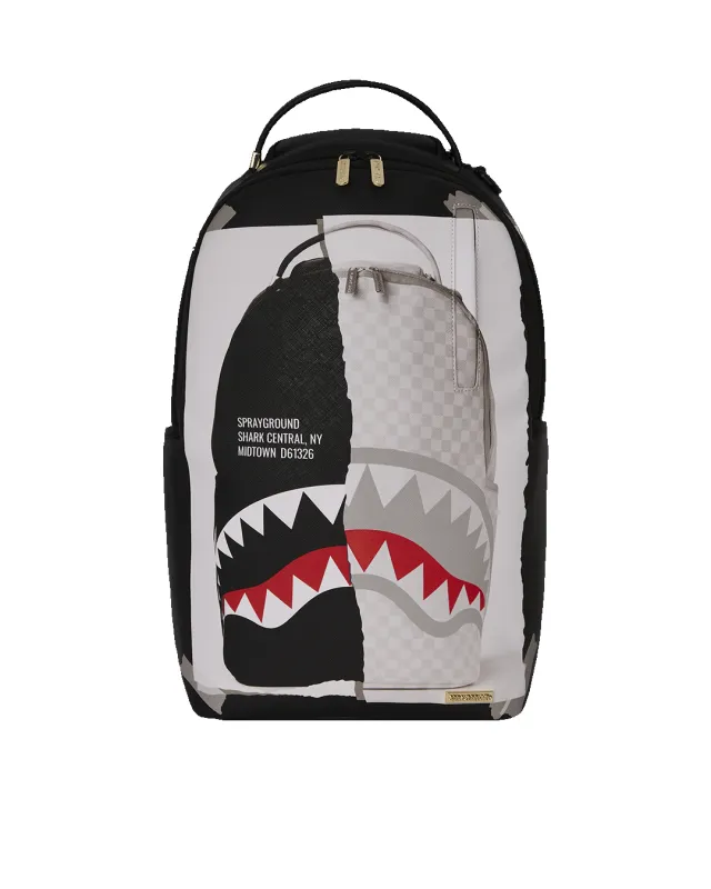 BAG ON BAG OPTICAL ILLUSION SHARKS IN PARIS BACKPACK sold by Sprayground