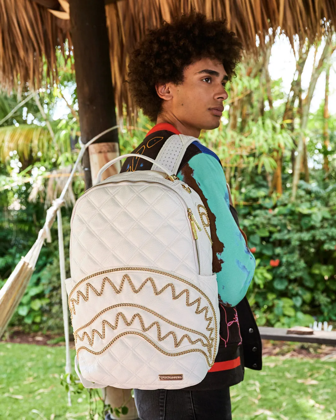 RIVIERA LE BLANC GOLD CHAIN SHARK BACKPACK (DLXV) sold by Sprayground product image thumbnail 2