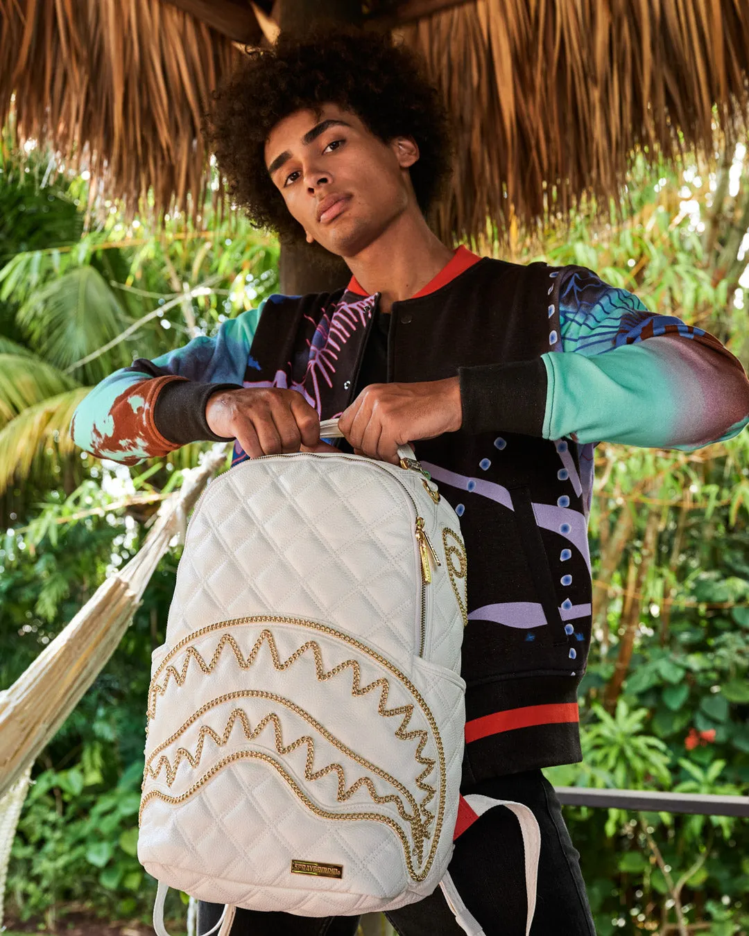 RIVIERA LE BLANC GOLD CHAIN SHARK BACKPACK (DLXV) sold by Sprayground product image thumbnail 4