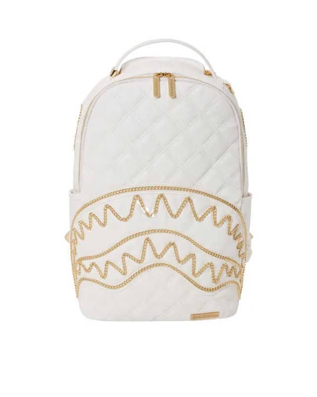 RIVIERA LE BLANC GOLD CHAIN SHARK BACKPACK (DLXV) sold by Sprayground