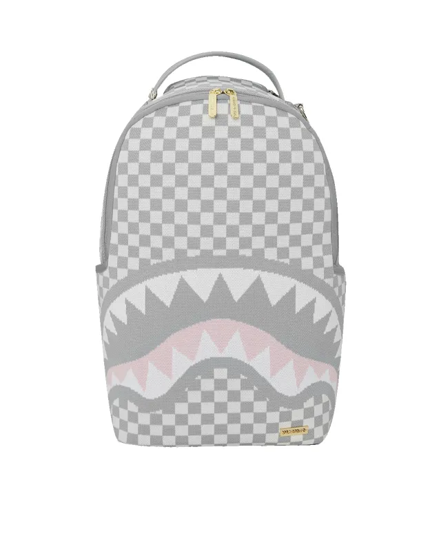 KNIT SHARKS IN PARIS IN CREAM DLX BACKPACK sold by Sprayground