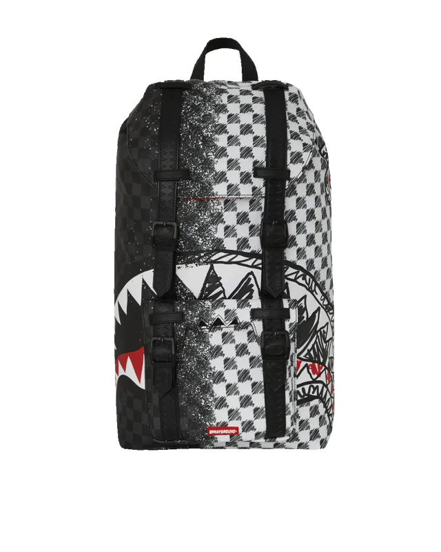 SCRIBBLE DRIBBLE CHECK HILLS BACKPACK sold by Sprayground